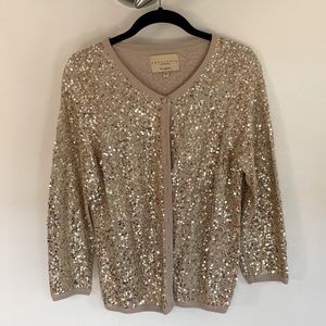 SANCTUARY gold sequin cardigan (Anthropologie)